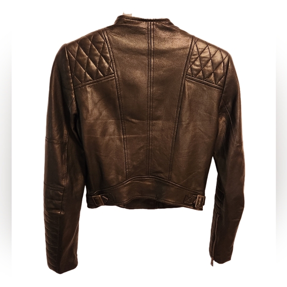 Alice + Olivia Lamb Leather Jacket - Picture 2 of 9